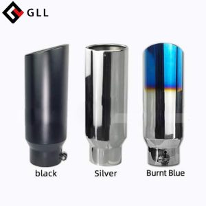 Silver、black、Burnt Blue Stainless Exhaust tip